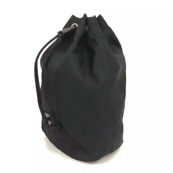 Prada Black Nylon Drawstring Pouch with Logo - Picture 4 of 8